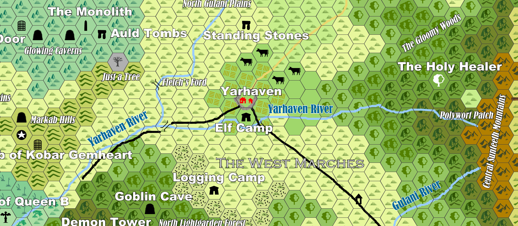 The West Marches town of Yarhaven and surrounds.